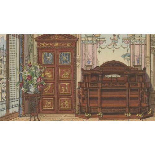 After Henry dAllemagne Pompeian Elegance: A Grand Neoclassical Dining Room Interior, 1900, Print For Sale - Image 5 of 10