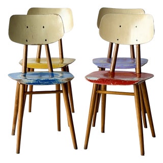 Dining Chairs from Ton, 1960, Set of 4 For Sale