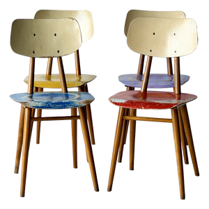 Dining Chairs from Ton, 1960, Set of 4