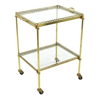 Serving Bar Cart in Brass, 1960s For Sale