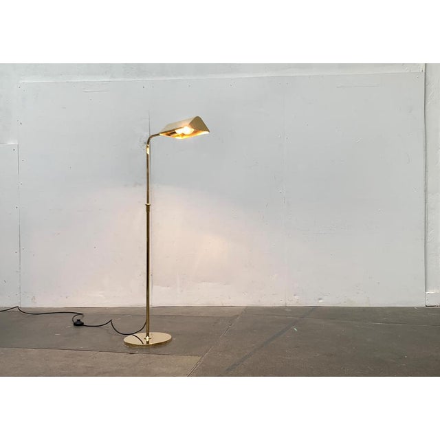 Vintage Hollywood Regency German Brass Floor Lamp by Florian Schulz For Sale - Image 3 of 18
