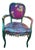 Jewel Toned Custom Upcycled Vintage Accent Chair – Hand-Painted Statement Piece For Sale