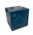Moroccan Vintage Moroccan Deep Blue Zellige Terracotta Tile Cube Side Table For Sale - Image 3 of 12