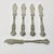 1940s Vintage Hollywood Regency English Chippendale Silverplate Butter Knives- Set of 5. For Sale - Image 11 of 11