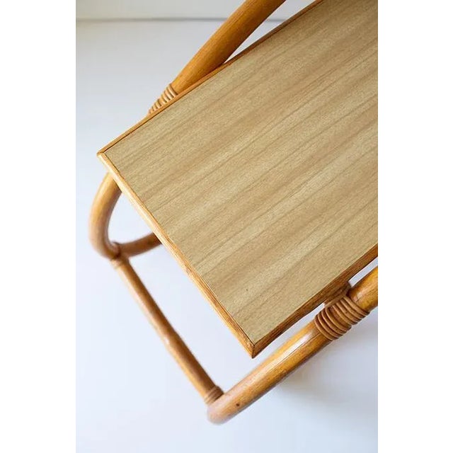 1960s Pair of Vintage Pretzel Bamboo Side Table Set, Paul Frankl Style For Sale - Image 9 of 9