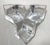 Daum 1990s Daum Three Section Cubist Clear and Frosted Crystal Vide Poche Bowl Sculpture For Sale - Image 4 of 16