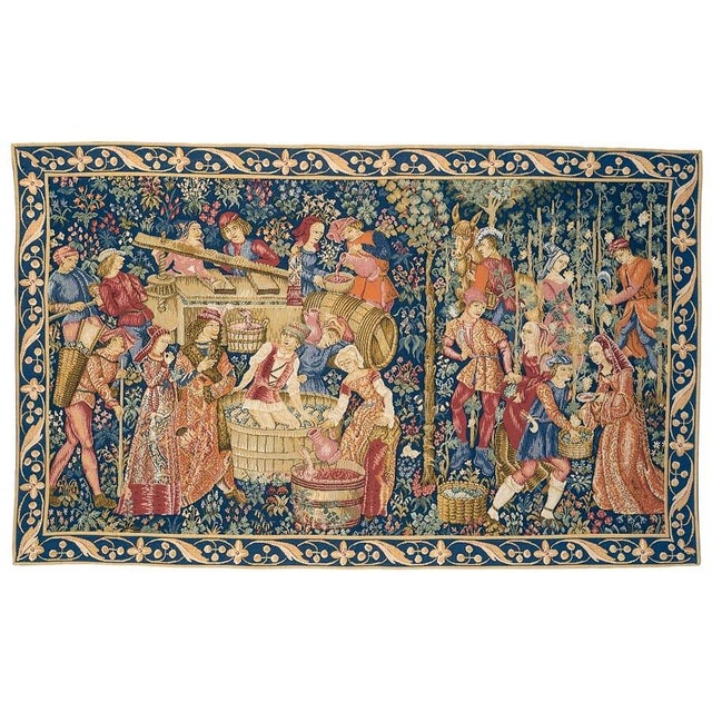 This beautiful tapestry is woven on a jacquard loom by skilled weavers, keeping alive the centuries old tradition of...
