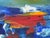 California Sunset - Blue, Red & Yellow Modern Abstract Landscape Seascape Art 1997 For Sale - Image 13 of 16