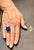 13 Ct Emerald cut Natural Lapis Lazuli Ring in 14 Kt Yellow Gold, Estate Size 8 For Sale - Image 14 of 18