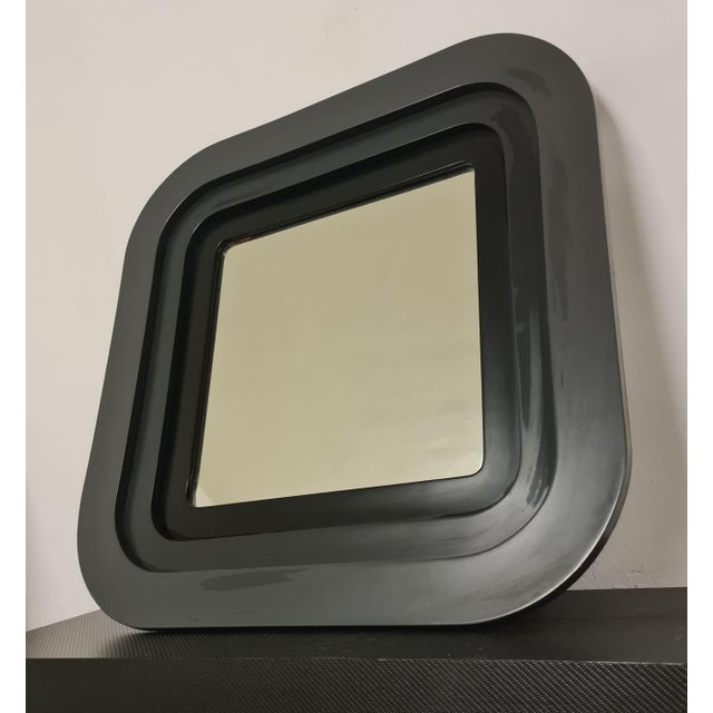 Lacquered Wood Mirror, 1970s For Sale - Image 3 of 15