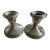 Pair of Vintage Weighted Sterling Silver Candlesticks | Reeded Bases | 3” Tall For Sale