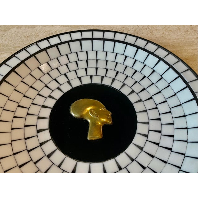 Mosaic Tiled Decorative Plate/ Dish. Signed Made in Denmark.