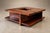 Brazilian Modern Imbuia Coffee Table with Central Flower Vase Opening and Open Display Shelves, Casa Finland, Brazil, 1960s - lot 1129 For Sale - Image 10 of 18