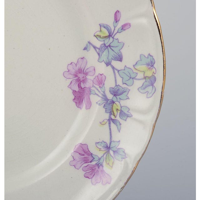 Flat Geranium Plates in Earthenware from Gustafsberg, Sweden, 1918, Set of 6 For Sale - Image 3 of 6