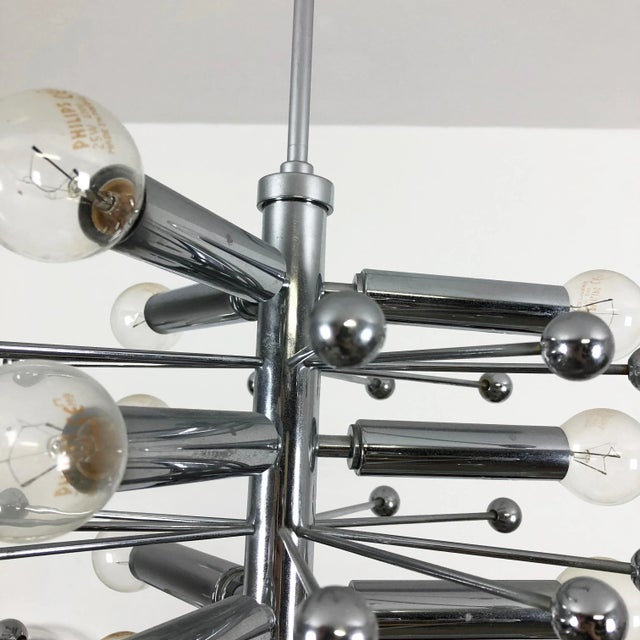 Modernist Sputnik Pendant in Chrome, 1970s For Sale - Image 13 of 16