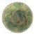 Vintage Green Sponge Ware Bowl Primitive Rustic Speckled Pottery For Sale