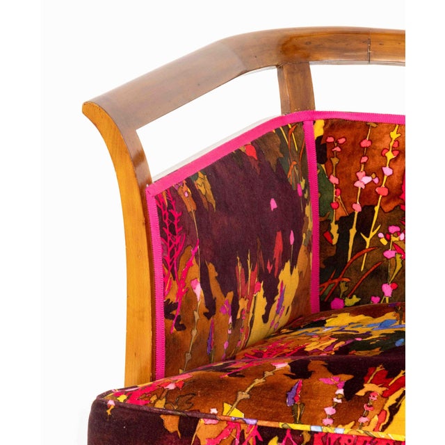 Art Deco Art Deco Velvet Upholstered Armchairs, Pair For Sale - Image 3 of 7