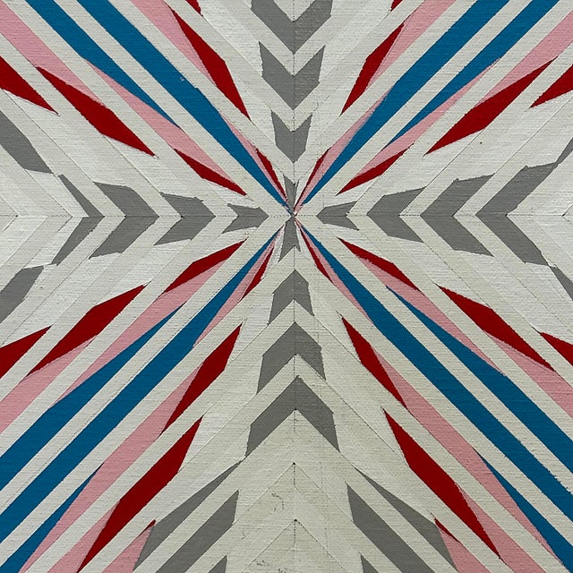 1980s Oversized Gabe Silverman 1980s Abstract Op Art Painting, Newly Framed For Sale - Image 5 of 12