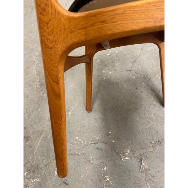 Brown Pair of Mid-Century Danish Teak Dining Arm Chairs by Erik Buch For Sale - Image 8 of 11