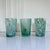 Art Deco Green Mist Confetti Murano Glass Hand Blown Tumblers Drinking (Cups Set of 6) For Sale - Image 3 of 7