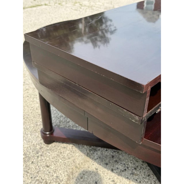 Baker Barbara Barry Art Deco Style Oval 2 Leaf Extension Mahogany Dining Table For Sale - Image 14 of 18