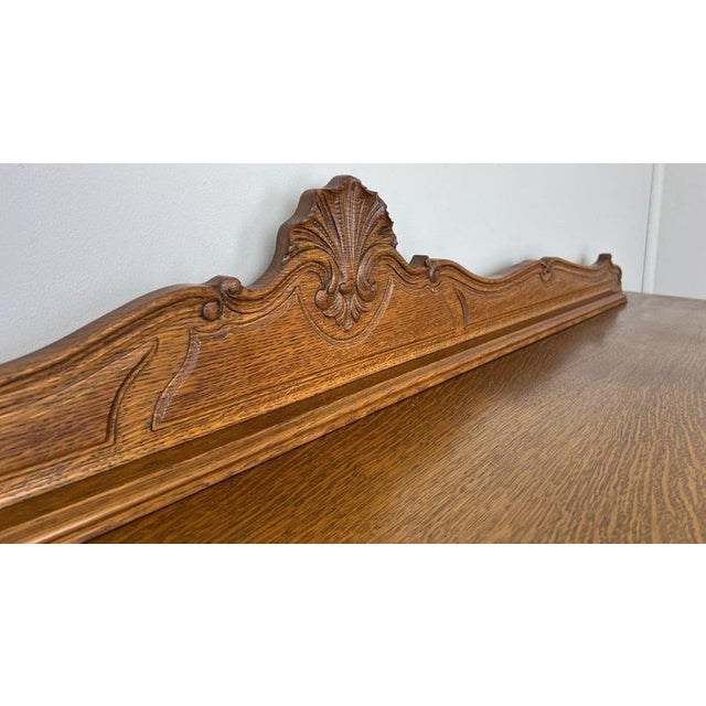 Vintage French Louis Style Oak 4-Door Sideboard For Sale - Image 17 of 18