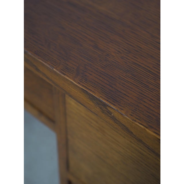 Stickley Large Mission Oak Arts & Crafts Executive Desk For Sale - Image 14 of 18