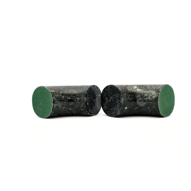 Green Marble Arch Bookends: Vintage Stone Decor by Bijan, Set of 2 For Sale - Image 9 of 12