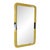 Large Lacquered Parchment and Chrome Framed Mirror after Karl Springer For Sale