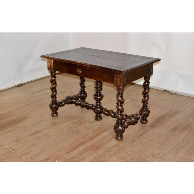 18th Century French Walnut Library Table For Sale - Image 4 of 13