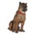 Austrian Cold-Painted Terracotta Model of a Seated Pug Dog With Glass Eyes, Life Size For Sale