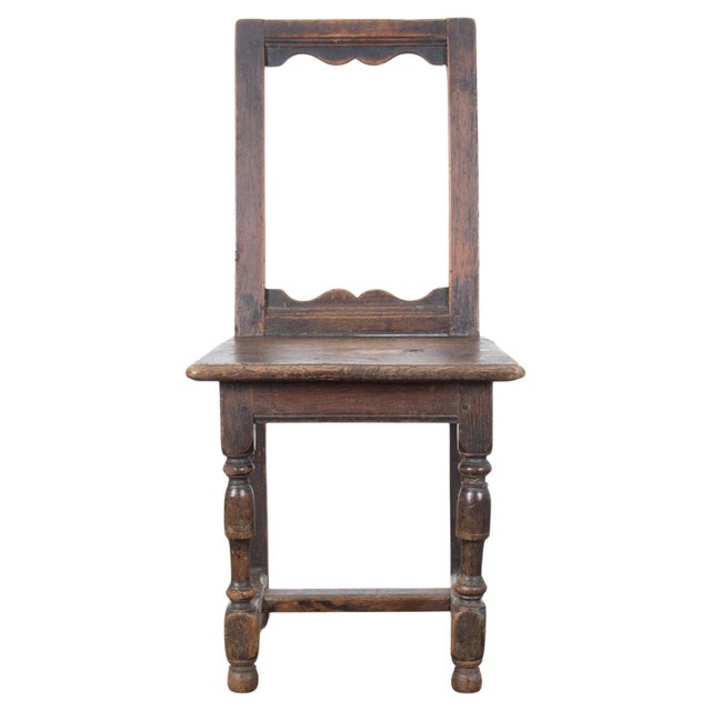 Wood Antique Belgian Wooden Chair For Sale - Image 7 of 18