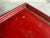 19th Century Chinese Elmwood Red Lacquer Tea Tray - Hand Made & Hand Painted Description A magnificent discovery from the...