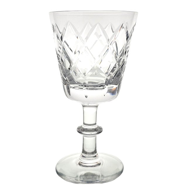 Victorian Webb Corbett Wec5 English Lead Crystal Water Goblets Set of 5 5.125" For Sale - Image 3 of 9