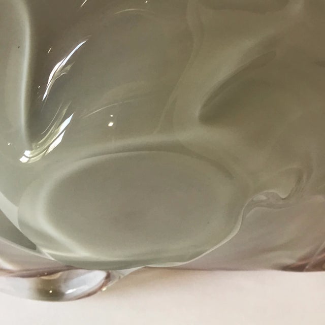 Gold Flecked Pink Murano Glass Dish Bowl Starfish Catchall For Sale - Image 9 of 12