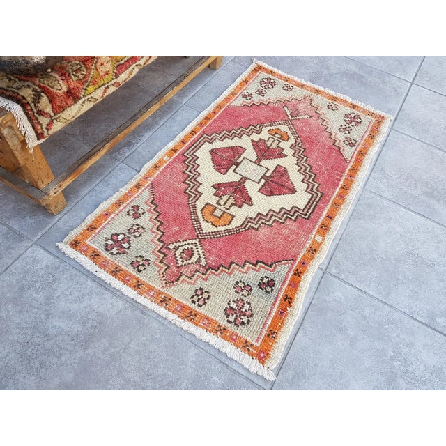 1950s Handmade wool and cotton rug in Turkish Anatolian Carpet, Vintage Area Rug, Turkish Vintage Anatolian Rug, Handmade...