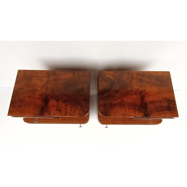 Jindrich Halabala Bedside Tables by Jindřich Halabala for Up Závody, 1940s, Set of 2 For Sale - Image 4 of 16