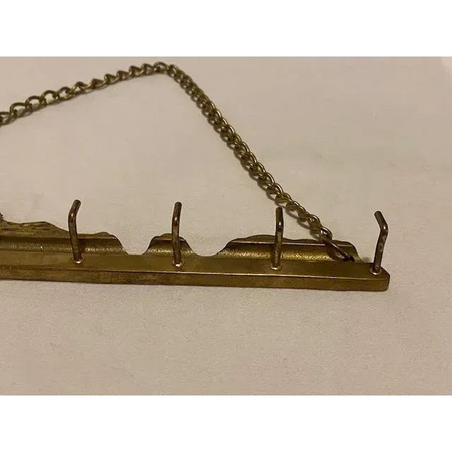 Vintage Brass Oversized Sculptural Key Holder For Sale In Atlanta - Image 6 of 11