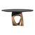 Art Deco "Modena" Round Table With Bronze and Stainless Steel, Handmade For Sale - Image 3 of 12