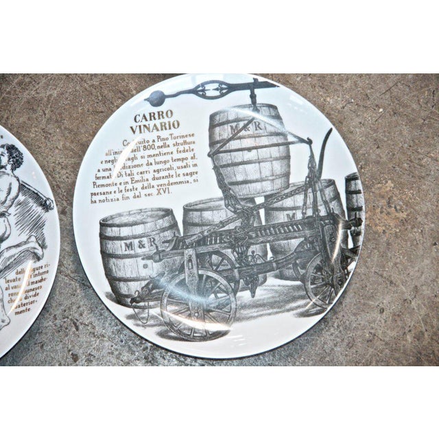 1980s 1980s Piero Fornasetti Plates - Set of 6 For Sale - Image 5 of 7