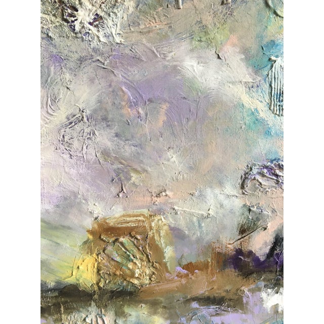 Contemporary "Abrigo" Original Abstrast Colorful Oil Landscape Painting For Sale - Image 3 of 6