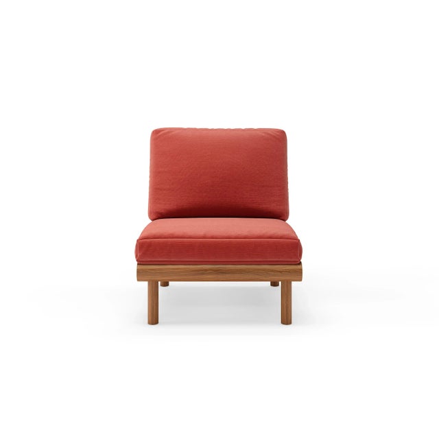 The Rishon Lounge Chair – Classic Cushion Edition offers a softer take on modern luxury, pairing our sculptural teak frame...