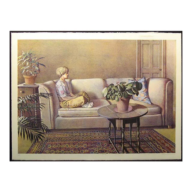 1978 "Eric" Figurative Interior Scene Lithograph Print by Keith Rasmussen For Sale