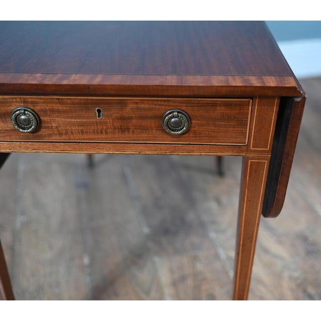 Regency Pembroke Table Mahogany Side Drop Leaf For Sale - Image 9 of 10
