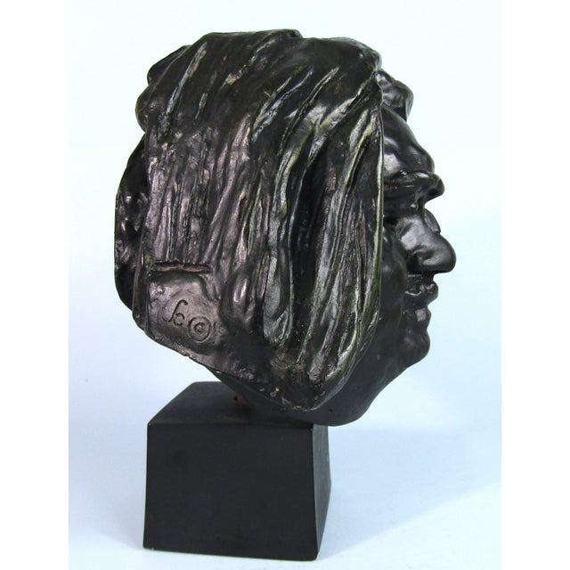 1960s Auguste Rodin Head of Balzac Bronzed Sculpture Museum Reproduction Rudier Foundry Paris For Sale - Image 5 of 11