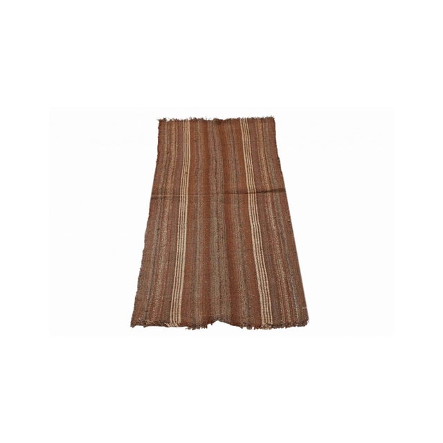 Vintage handwoven natural wool kilim rug from Kars region of Turkey. Approximatelly 50-60 years old. In very good...
