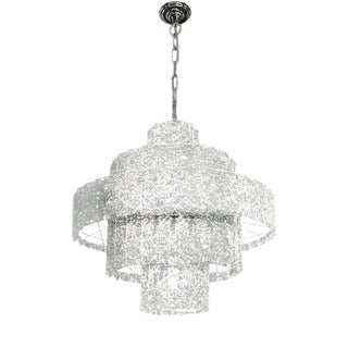 Collection Regina Di Ghiaccio Chandelier in Metal and Crystal by Jago For Sale