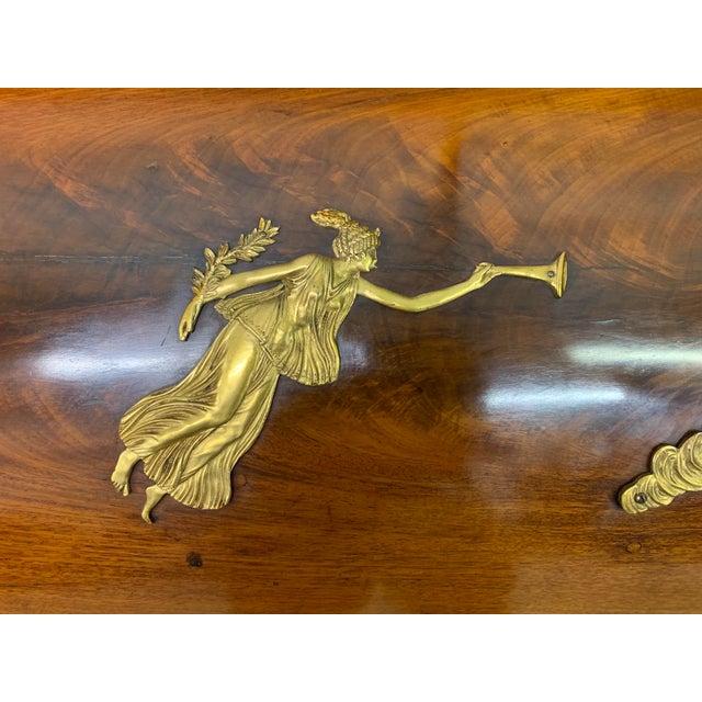 Large Antique French Empire Flame Mahogany Cylinder Desk, 1850 For Sale - Image 18 of 18