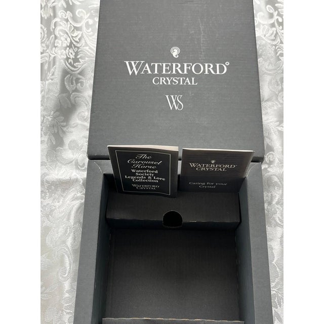 Waterford Crystal 1997 Waterford Society Legends & Lore Carousel Horse Figurine Ireland w/ Box For Sale - Image 4 of 13