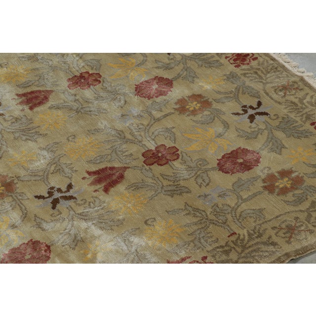 Rug & Kilim Rug & Kilim’s Spanish Style Rug in Off-White-Beige With Floral Patterns “Bilbao” For Sale - Image 4 of 8